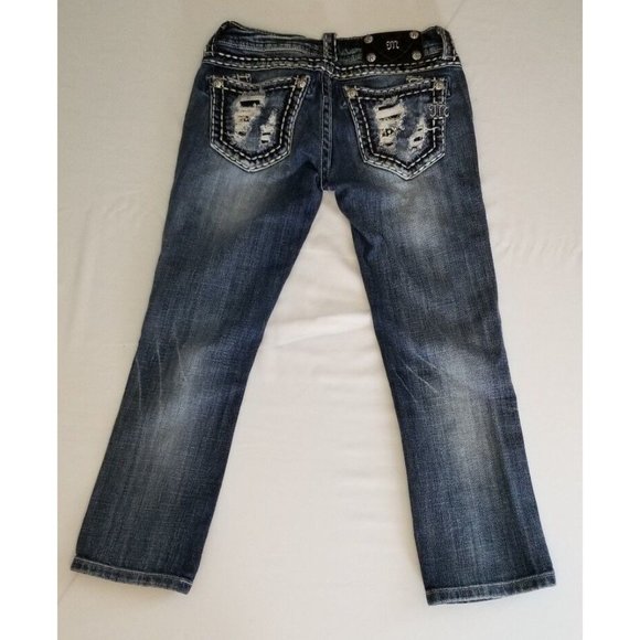 Miss Me Jeans Size 25 Womens JE5152P10 Capri Cropped Size 25x22 - Picture 2 of 7